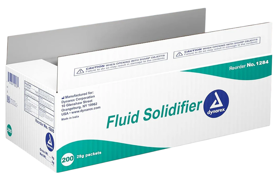 Dynarex Fluid Solidifier, 28g Pouch, 200pcs/case (200 Count) — Go Bulk ...