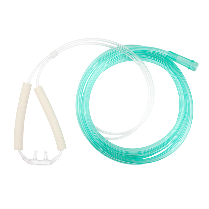 Dynarex Resp-O2 Nasal Oxygen Cannula, Cushion Tip w/Advantage Ear Foam (50 Count)