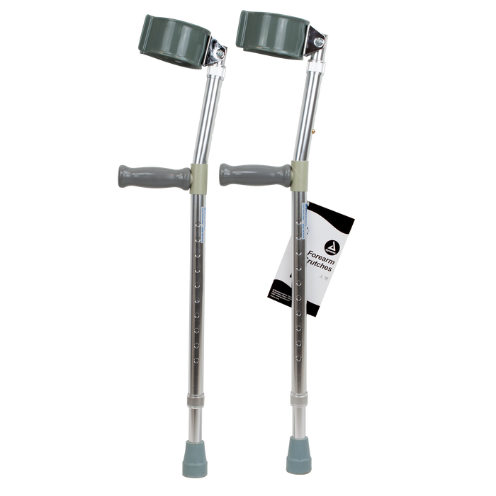 Dynarex Forearm Crutches - Adult, 5'0" - 6'2", 1pair/bag