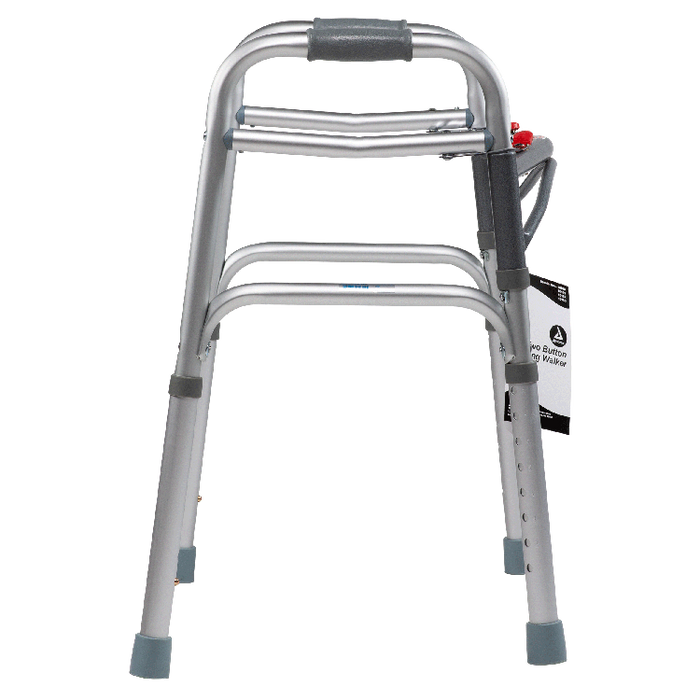 Dynarex Junior Two Button Folding Walker, 25" - 32"