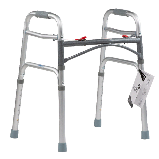 Dynarex Junior Two Button Folding Walker, 25" - 32", 1pc/bag