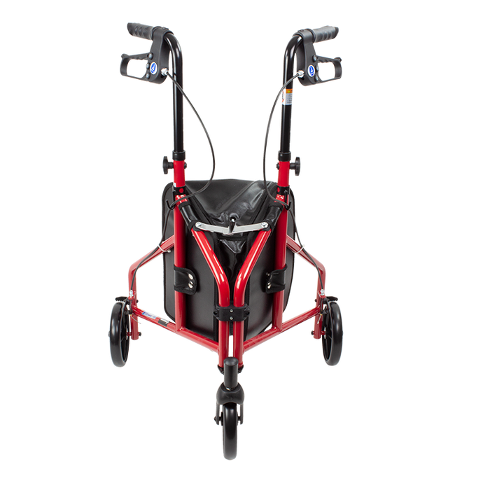 Dynarex DynaGo DynaGo Zoom - Aluminum Rollator w/ 3" Wheels, Red