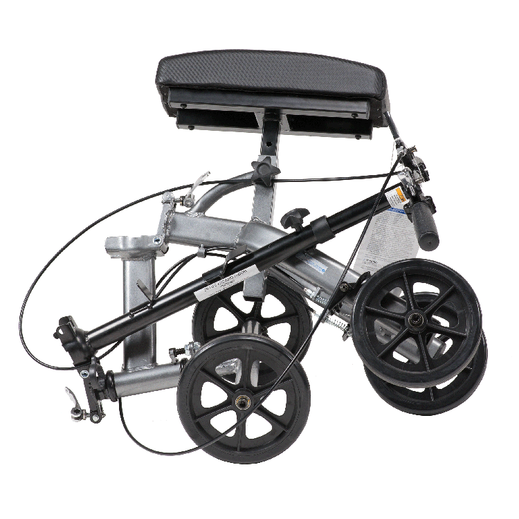 Dynarex Steerable Knee Walker with Basket - Compact, Hammer Tone, 1pc/cs