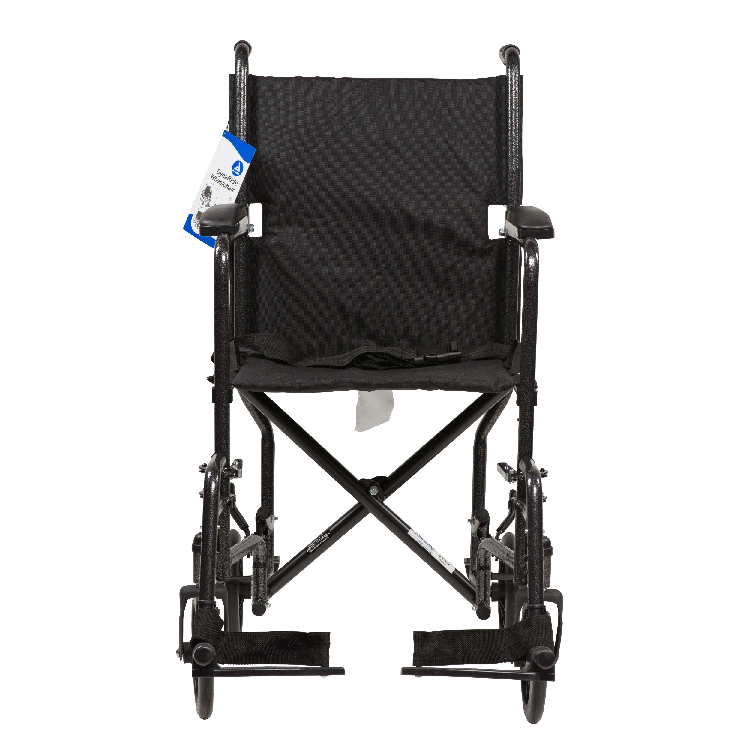 Dynaride DynaRide Transport Wheelchair - 17" x 16" w/ Fixed Full Arm, Silver Vein, 1pc/cs