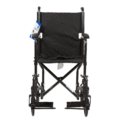 Dynaride DynaRide Transport Wheelchair - 17" x 16" w/ Fixed Full Arm, Silver Vein, 1pc/cs