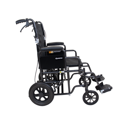 Bari+Max Bariatric Transport Wheelchair - 22" x 16", Silver Vein, 1pc/cs