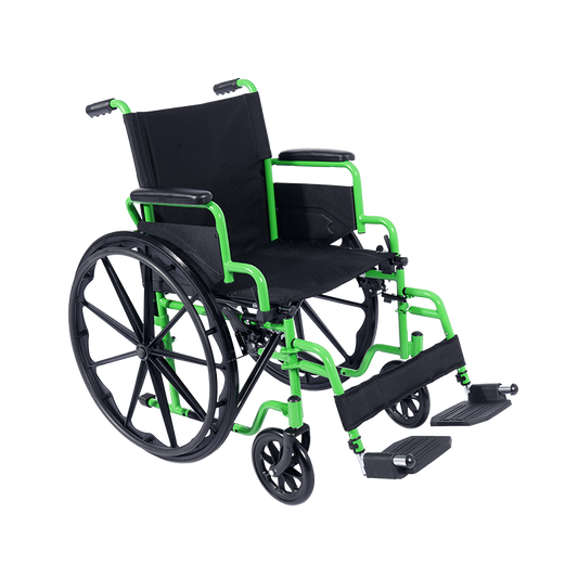 Dynarex GreenLine Wheelchair Leg Rest Style - Swing-away Footrests With Leg Straps (FR)