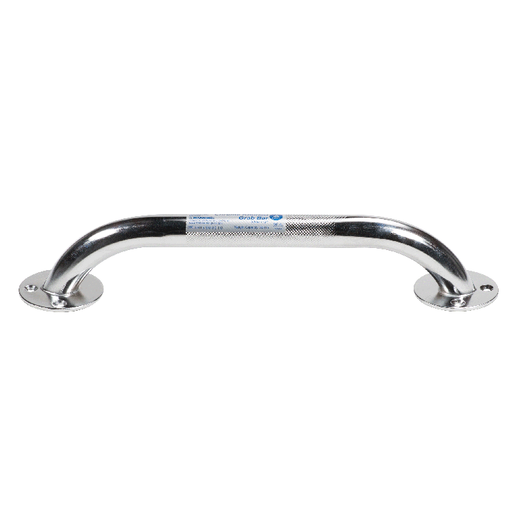 Dynarex Chrome Knurled Grab Bar, 12", Chrome, 1pc/bx,3bx/cs