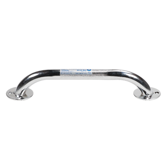 Dynarex Chrome Knurled Grab Bar, 12", Chrome, 1pc/bx