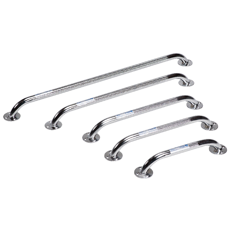 Dynarex Chrome Knurled Grab Bar, 12", Chrome, 1pc/bx