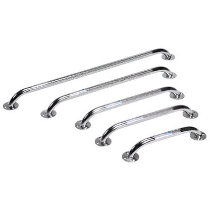 Dynarex Chrome Knurled Grab Bar, 12", Chrome, 1pc/bx