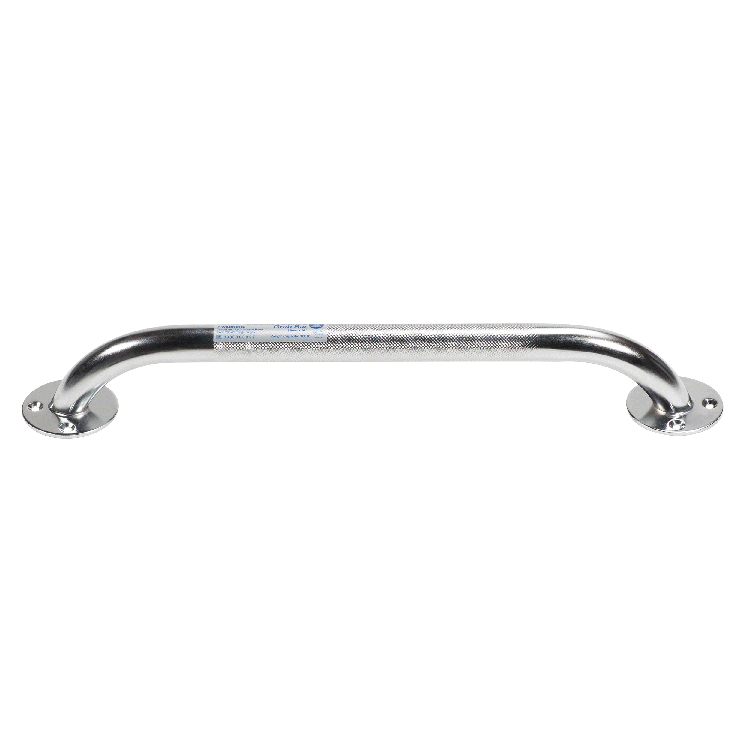 Dynarex Chrome Knurled Grab Bar, 16", Chrome, 1pc/bx,3bx/cs