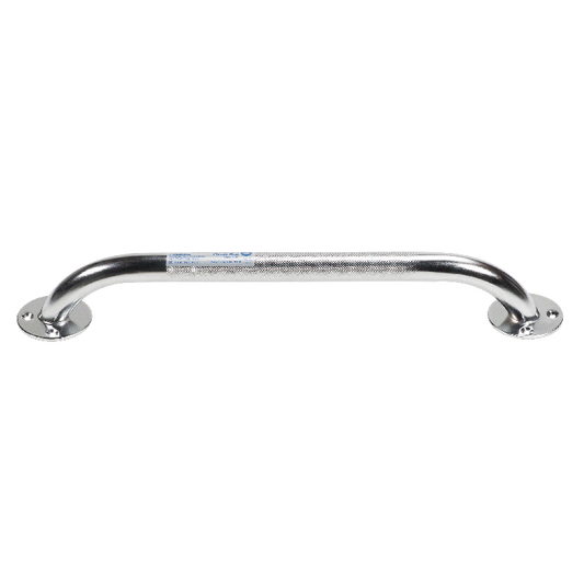 Dynarex Chrome Knurled Grab Bar, 16", Chrome, 1pc/bx