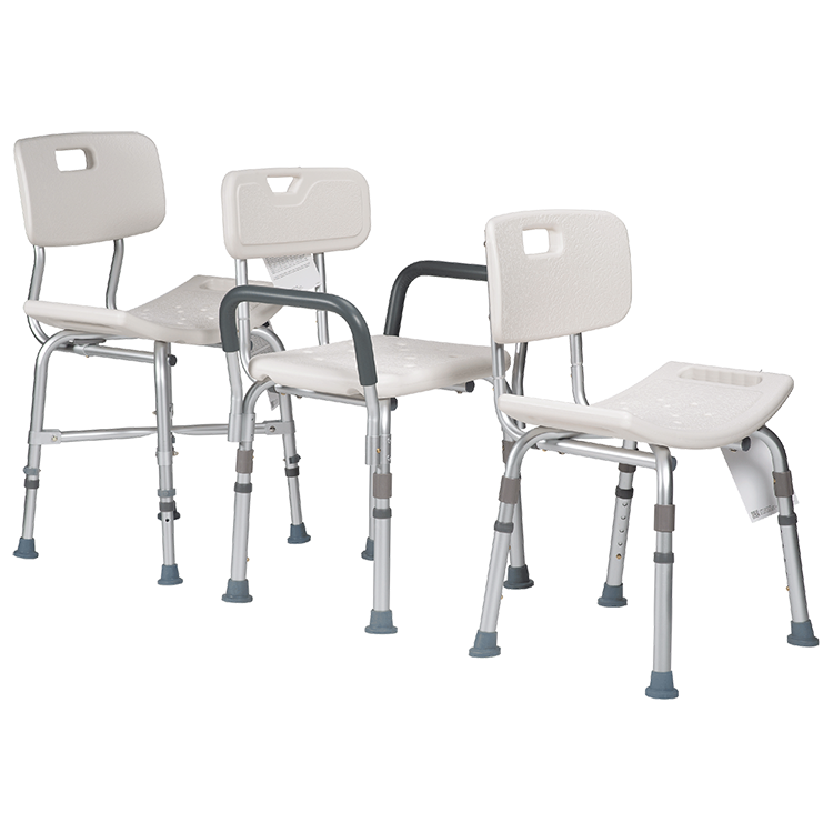 Dynarex Deluxe Shower Chair w/ Back, White, 1pc/bx,4bx/cs