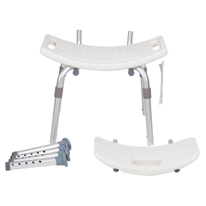 Dynarex Deluxe Shower Chair w/ Back, White