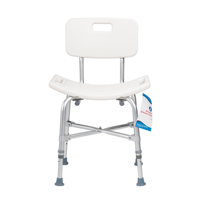 Bari+Max Bariatric Shower Chair w/ Back, White, 1pc/bx,4bx/cs