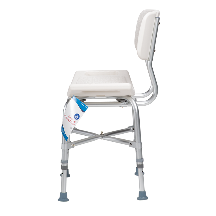 Bari+Max Bariatric Shower Chair w/ Back, White, 1pc/bx,4bx/cs