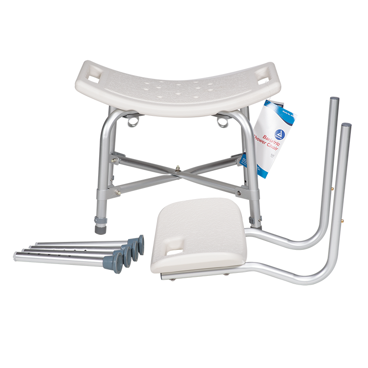 Bari+Max Bariatric Shower Chair w/ Back, White, 1pc/bx,4bx/cs