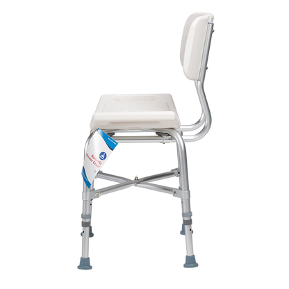 Bari+Max Bariatric Shower Chair w/ Back, White, 1pc/bx