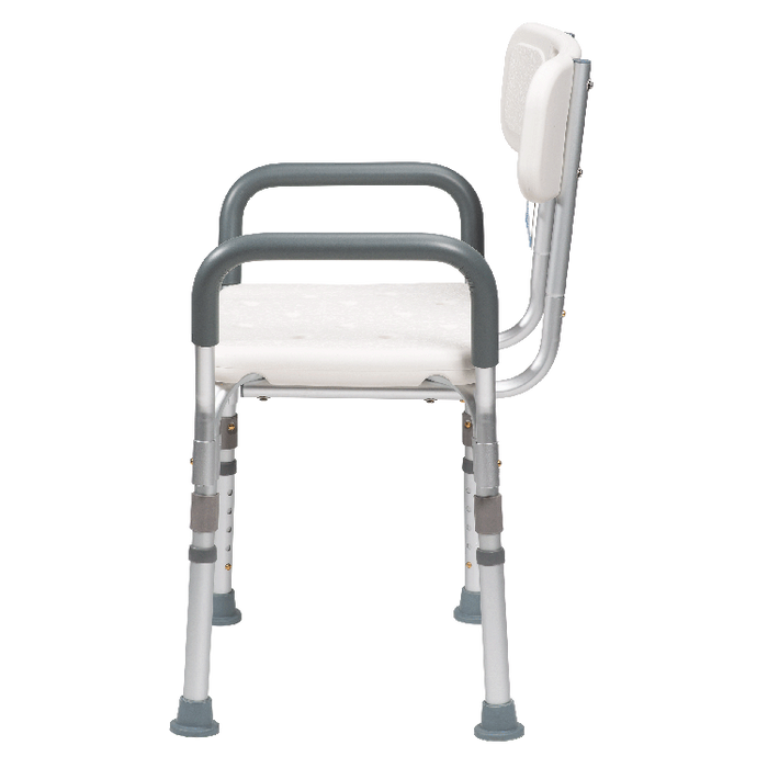 Dynarex Shower Chair w/ Removable Back and Arms, White, 1pc/bx,4bx/cs