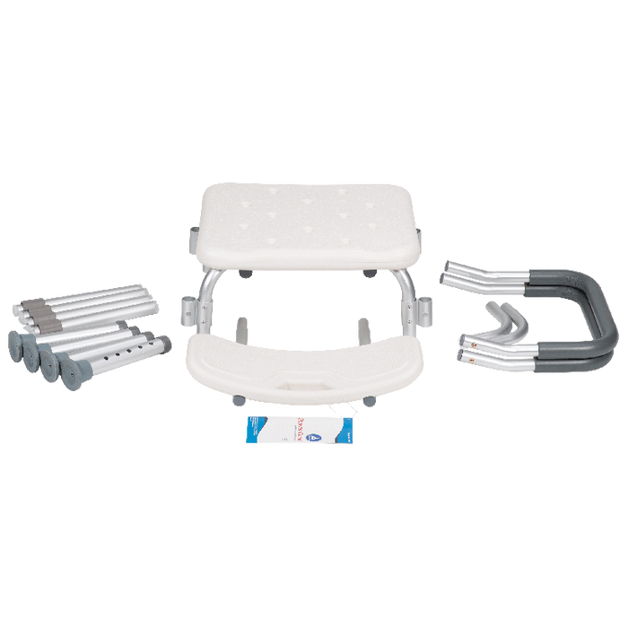 Dynarex Shower Chair w/ Removable Back and Arms, White, 1pc/bx,4bx/cs