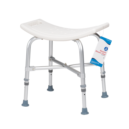 Bari+Max Bariatric Shower Chair w/out Back, White, 1pc/bx,4bx/cs