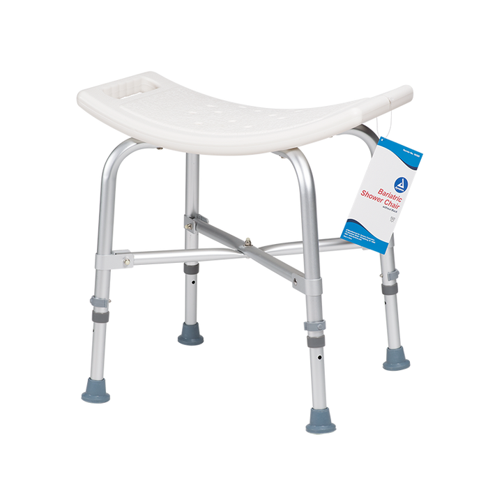 Bari+Max Bariatric Shower Chair w/out Back, White, 1pc/bx,4bx/cs