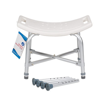 Bari+Max Bariatric Shower Chair w/out Back, White, 1pc/bx,4bx/cs