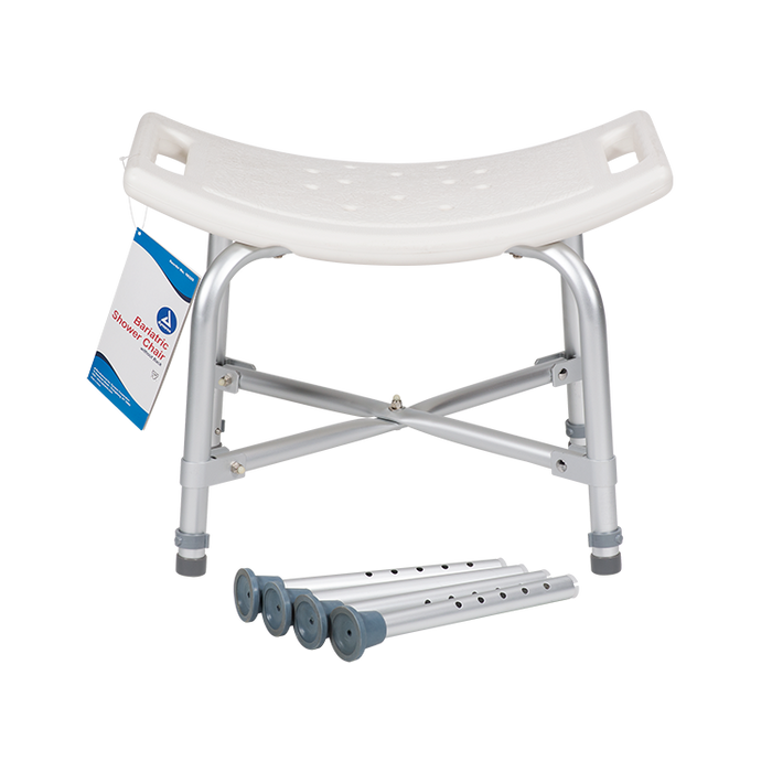 Bari+Max Bariatric Shower Chair w/out Back, White, 1pc/bx,4bx/cs