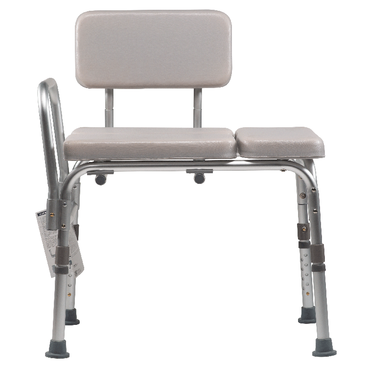 Dynarex Padded Tub Transfer Bench, Gray, 1pc/bx