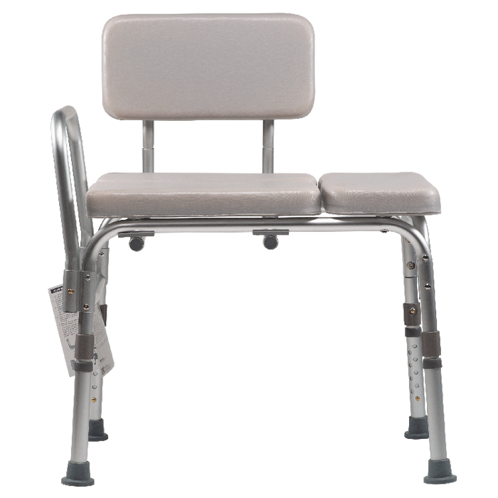 Dynarex Padded Tub Transfer Bench, Gray