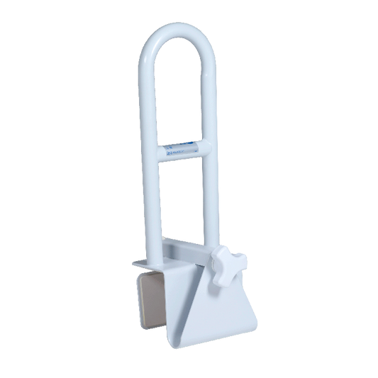 Dynarex Tub Rail - Adjustable Height Clamp-On, White, 1pc/bx