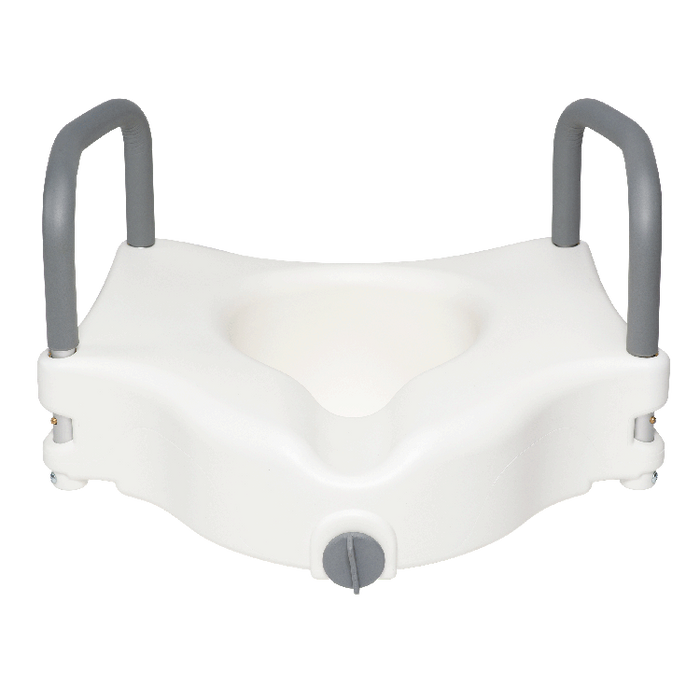 Dynarex Raised Toilet Seat w/ Arms, White