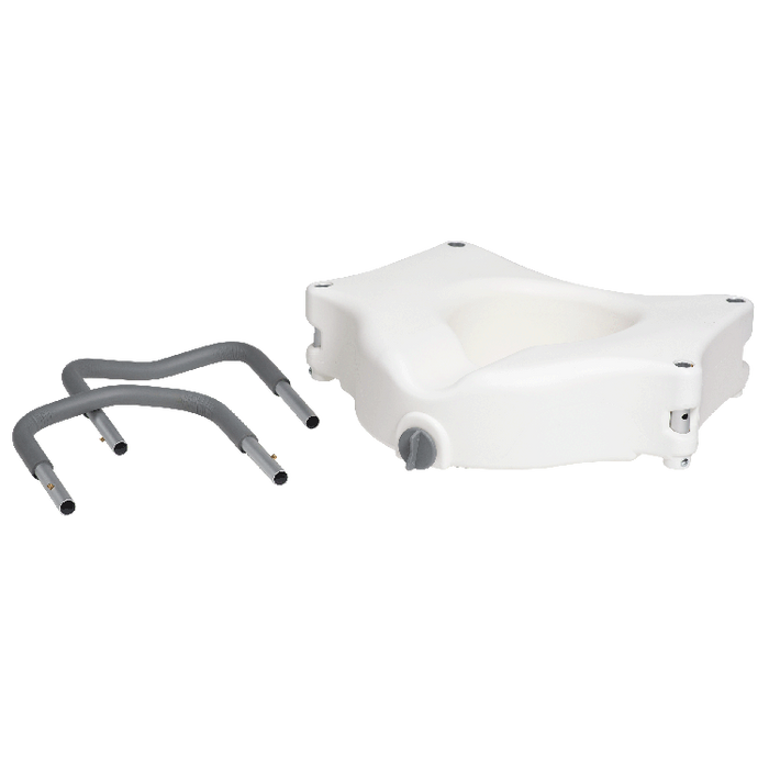 Dynarex Raised Toilet Seat w/ Arms, White