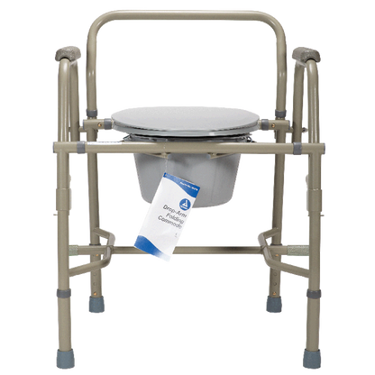 Dynarex Drop-Arm Commode, Steel, 1/cs