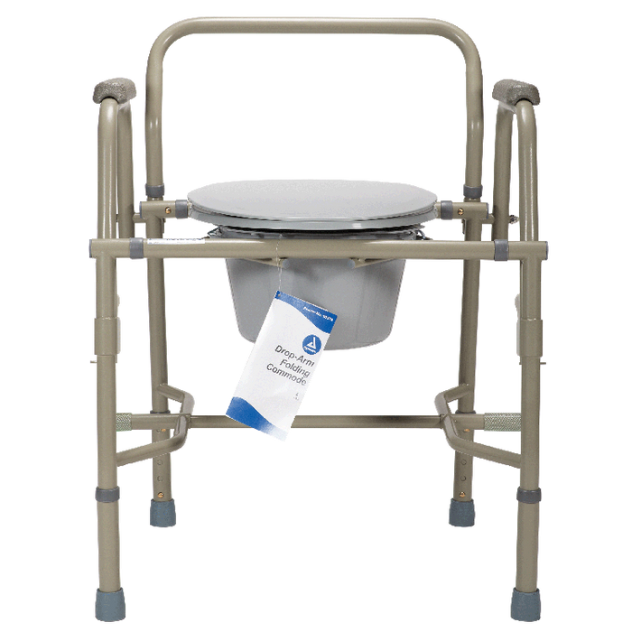 Dynarex Drop-Arm Commode, Steel