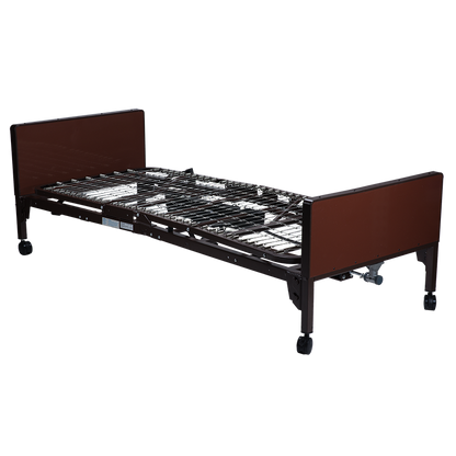 Dynarex Semi Electric Homecare Bed w/ Full Rail & Dynarest Tri-Layer