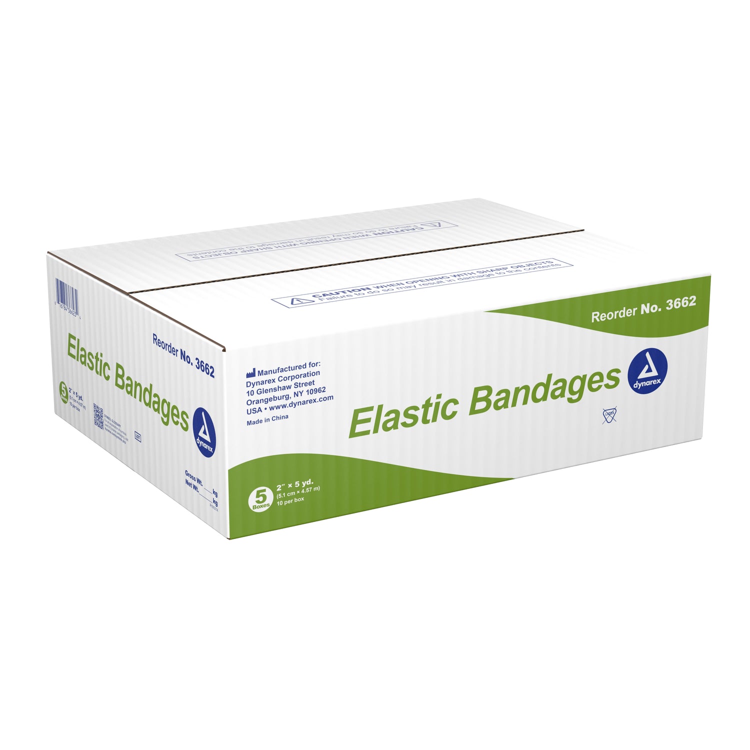 Dynarex Elastic Bandages, 10ea/bx, 5bxs/cs (50 Count)