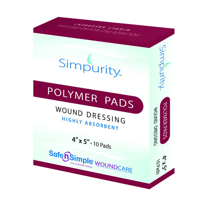 Safe N Simple Simpurity Highly Absorbent Polymer Pads Wound Dressing (80 Count)