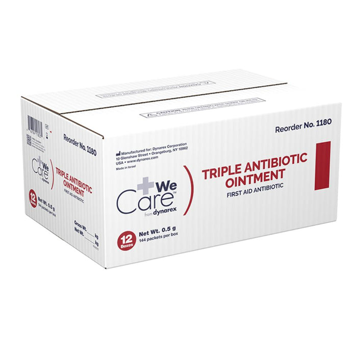 Dynarex Triple Antibiotic Ointment, 0.5 g Foil Packet, 10/bx, 100bxs/case (1000 Count)