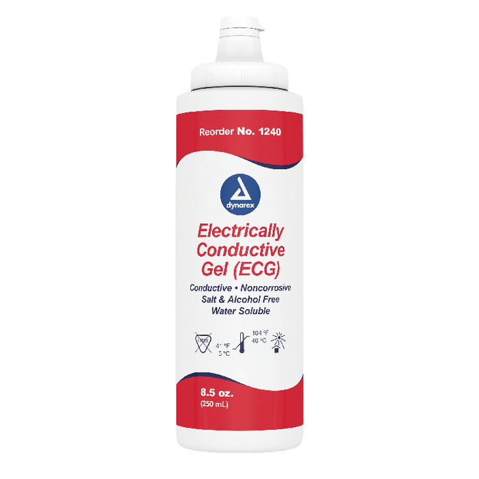 Dynarex Electrically Conductive Gel (ECG), 8.5 oz. Bottle, 12/cs