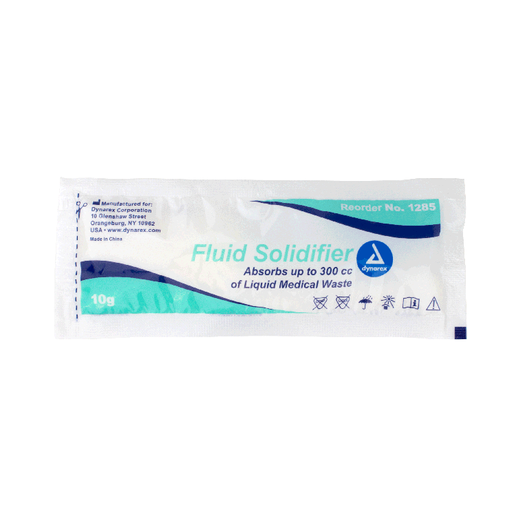 Dynarex Fluid Solidifier, 10 g Pouch, 200pc/cs