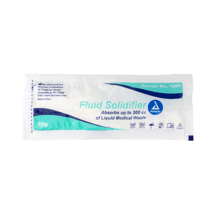 Dynarex Fluid Solidifier, 10 g Pouch, 200pc/cs