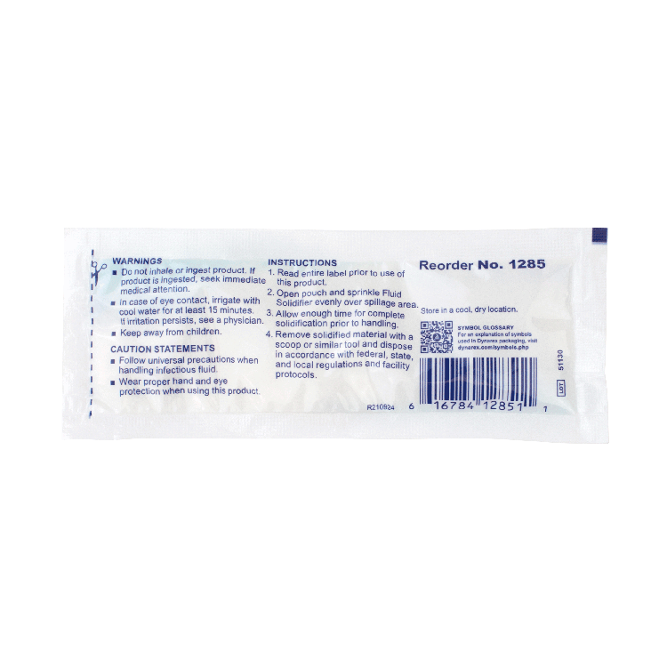 Dynarex Fluid Solidifier, 10 g Pouch, 200pc/cs