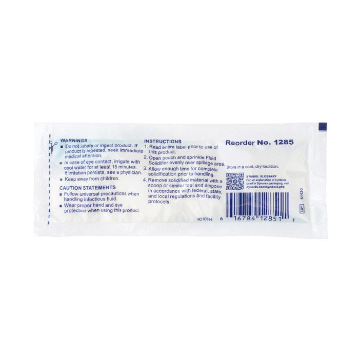 Dynarex Fluid Solidifier, 10 g Pouch, 200pc/cs