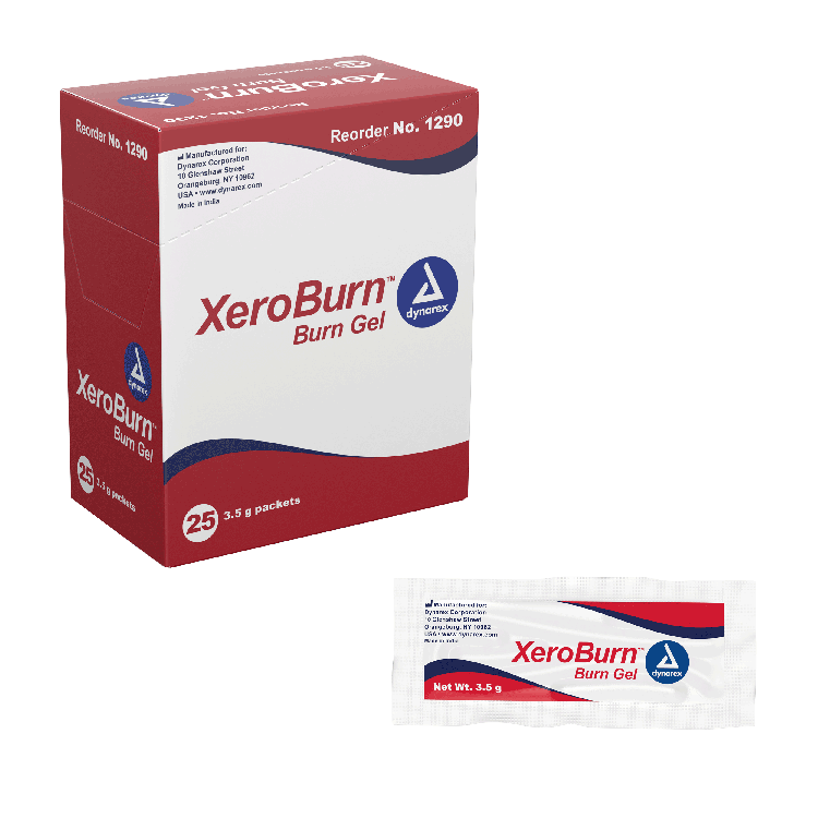 Dynarex XeroBurn Burn Gel, 3.5 g Packet, 24/25/cs