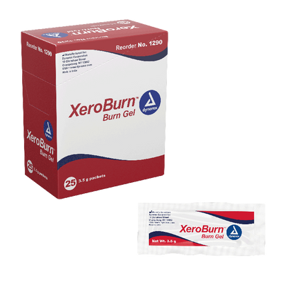 Dynarex XeroBurn Burn Gel, 3.5 g Packet, 24/25/cs