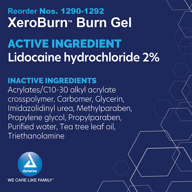 Dynarex XeroBurn Burn Gel, 3.5 g Packet, 24/25/cs