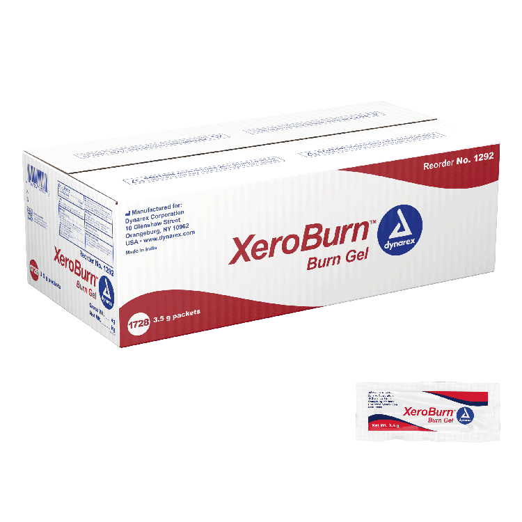 Dynarex XeroBurn Burn Gel, 3.5 g Packet, Bulk, 1/1728/cs