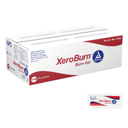 Dynarex XeroBurn Burn Gel, 3.5 g Packet, Bulk, 1/1728/cs